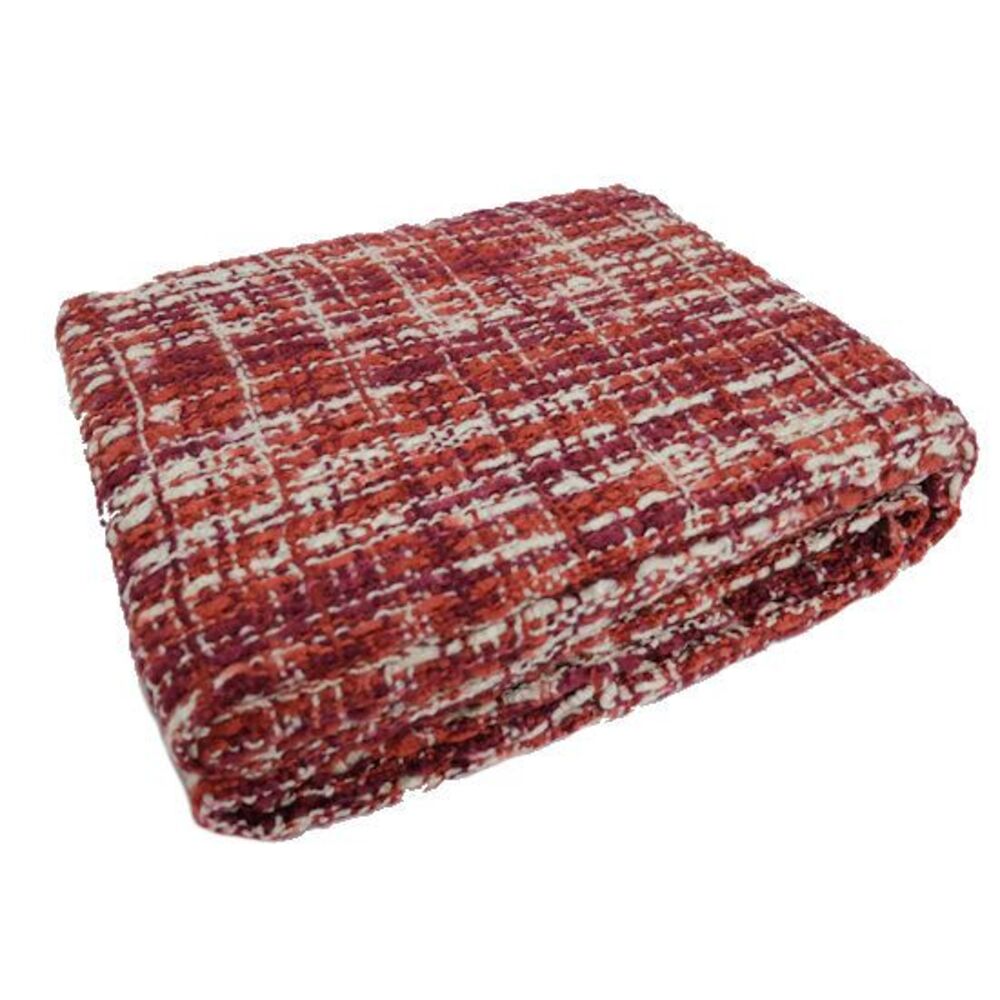 Cozelle Karla 60" x 50"  Multi Color Woven Throw in Rust